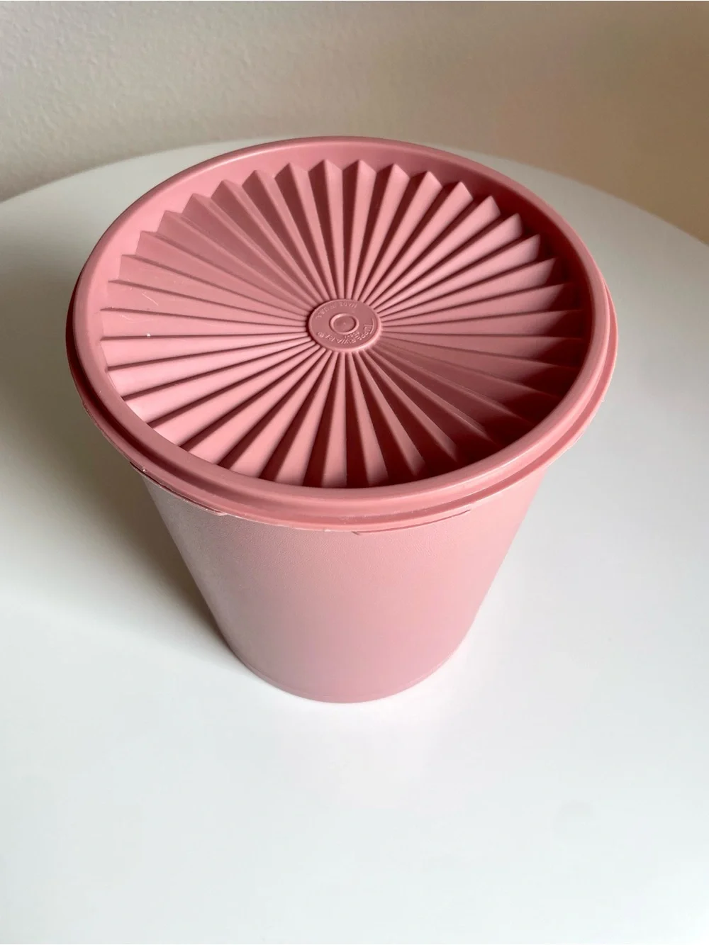 Vintage 80s Tupperware Servalier Canister Set of 4, Dusty Rose